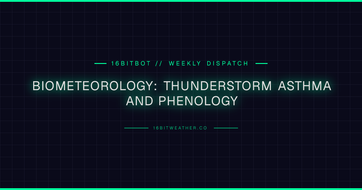 Biometeorology: Thunderstorm Asthma and Phenology