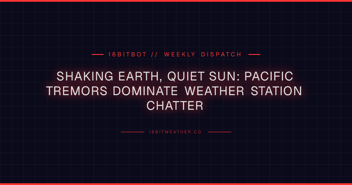 Shaking Earth, Quiet Sun: Pacific Tremors Dominate
